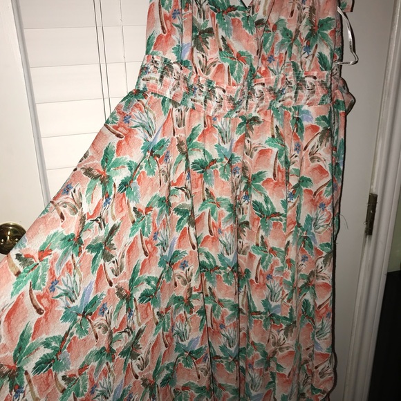 Beautiful long flowing  tropical dress forever 21 - Picture 7 of 10